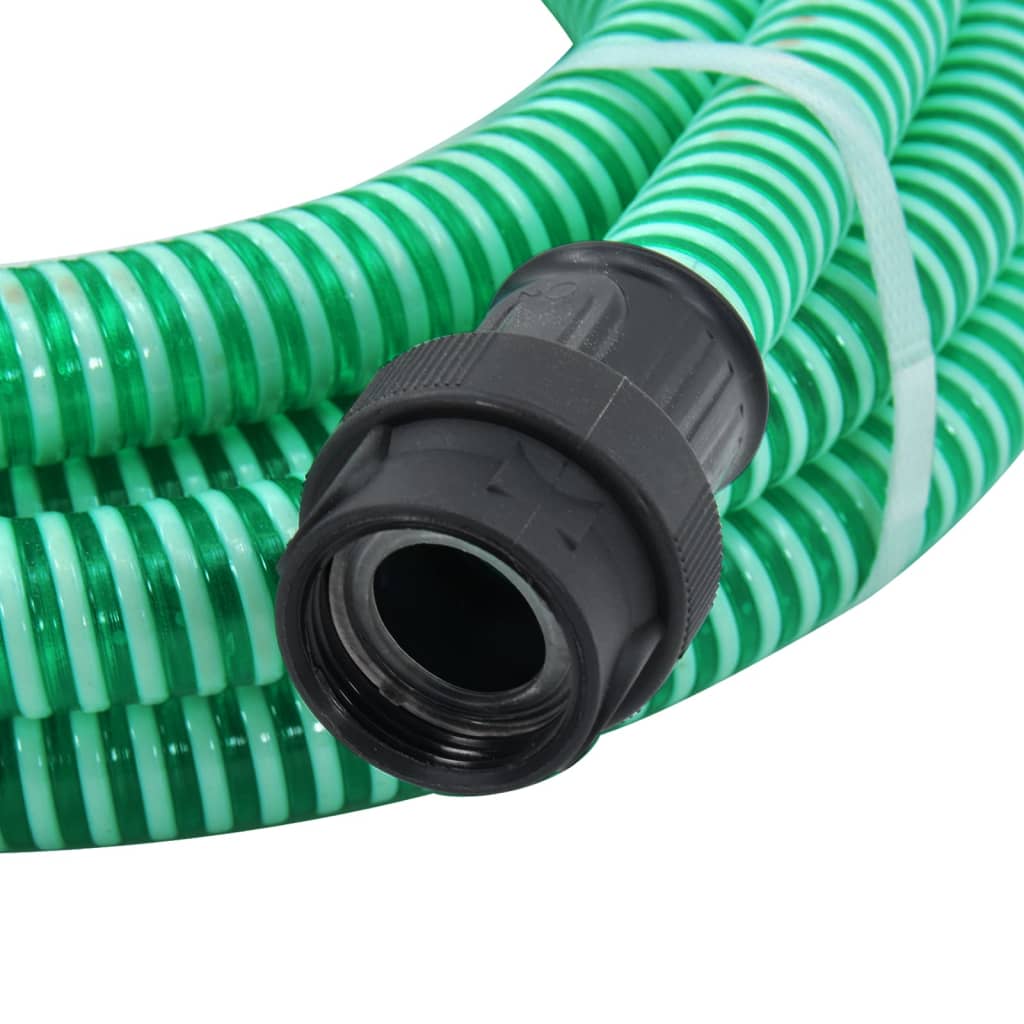 zöld PVC szívótömlő PVC csatlakozókkal 1" 10 m