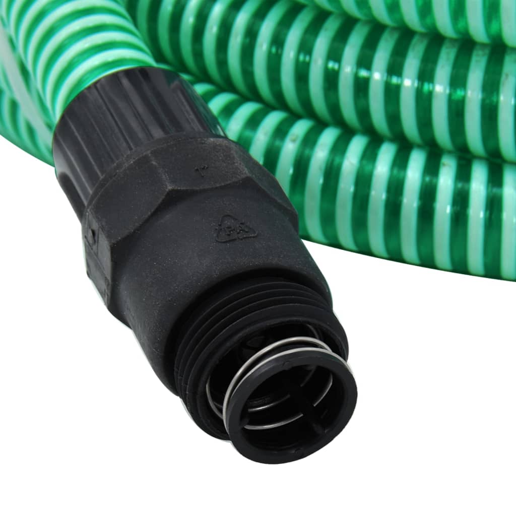 zöld PVC szívótömlő PVC csatlakozókkal 1" 10 m