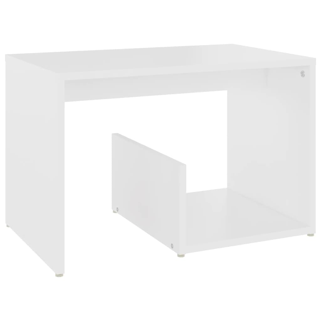 fehér forgácslap kisasztal 59 x 36 x 38 cm