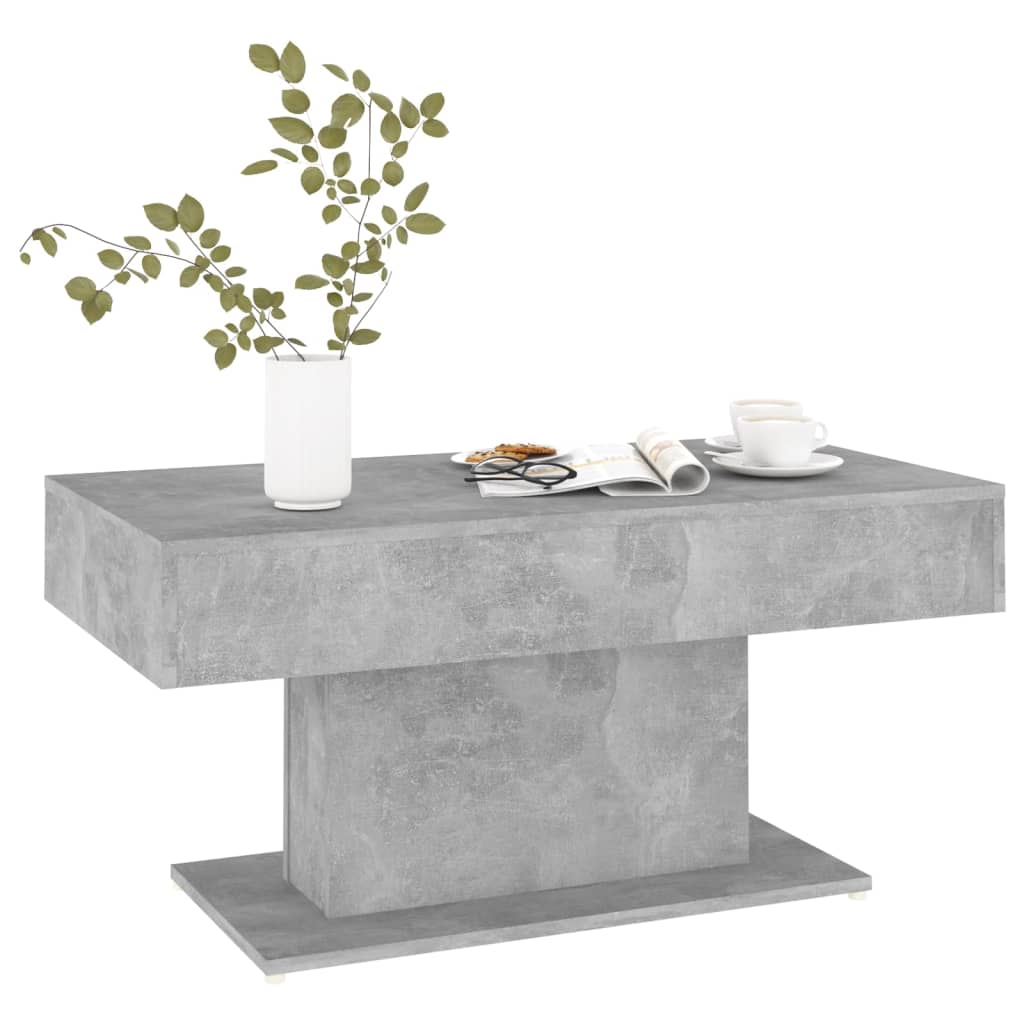 betonszürke szerelt fa dohányzóasztal 96 x 50 x 45 cm