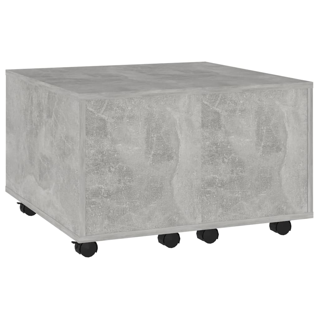 betonszürke szerelt fa dohányzóasztal 60 x 60 x 38 cm