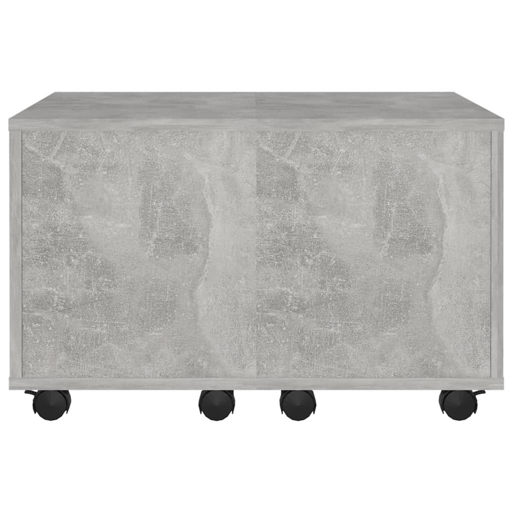 betonszürke szerelt fa dohányzóasztal 60 x 60 x 38 cm