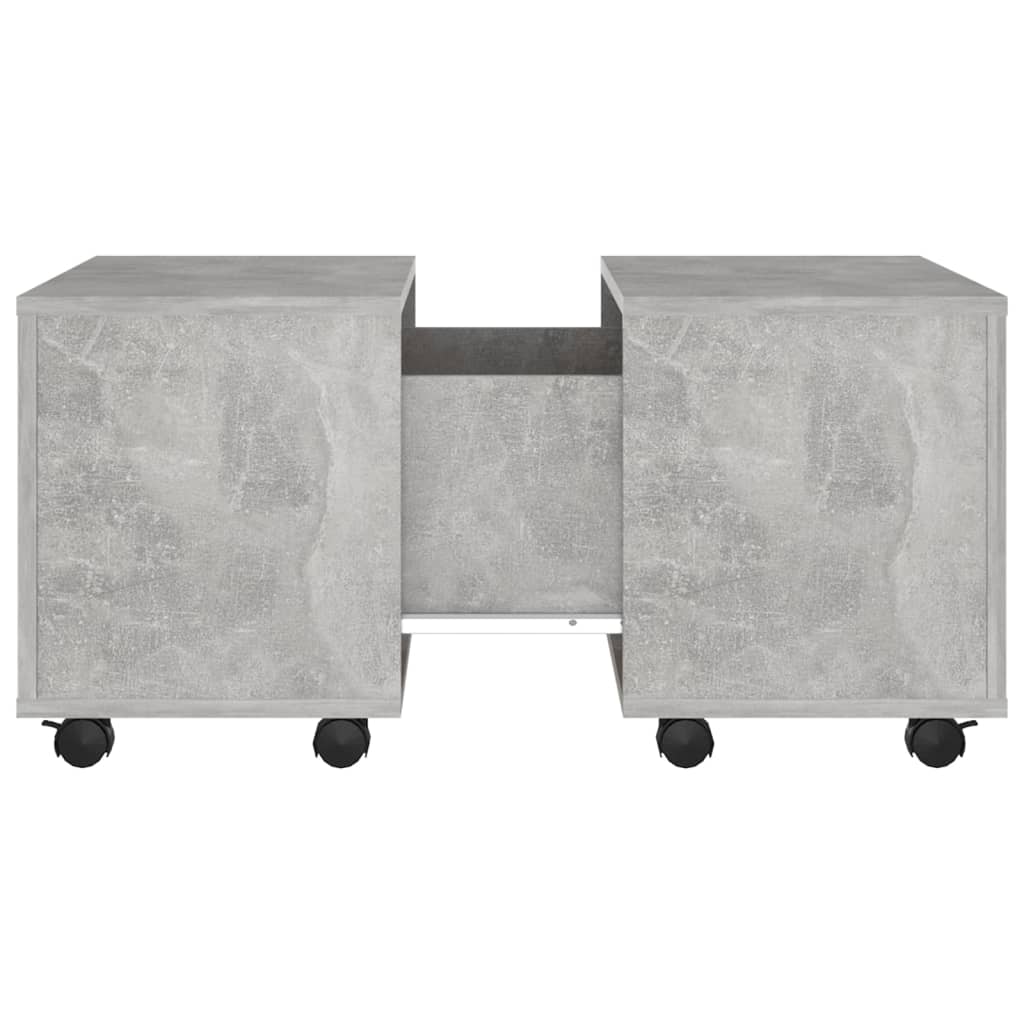 betonszürke szerelt fa dohányzóasztal 60 x 60 x 38 cm