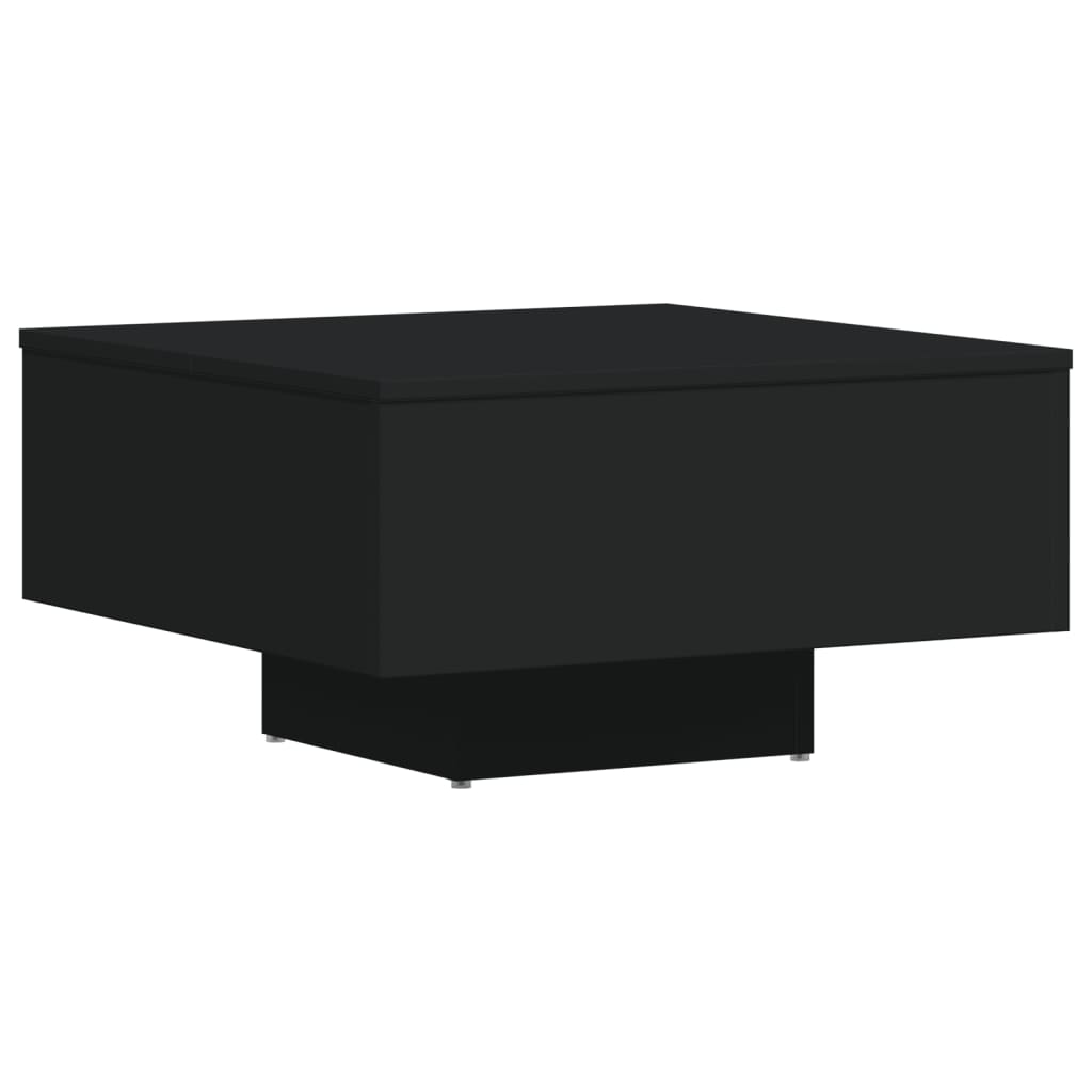 fekete szerelt fa dohányzóasztal 60 x 60 x 31,5 cm