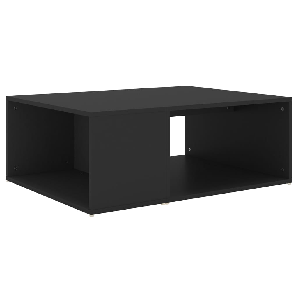 fekete szerelt fa dohányzóasztal 90 x 67 x 33 cm