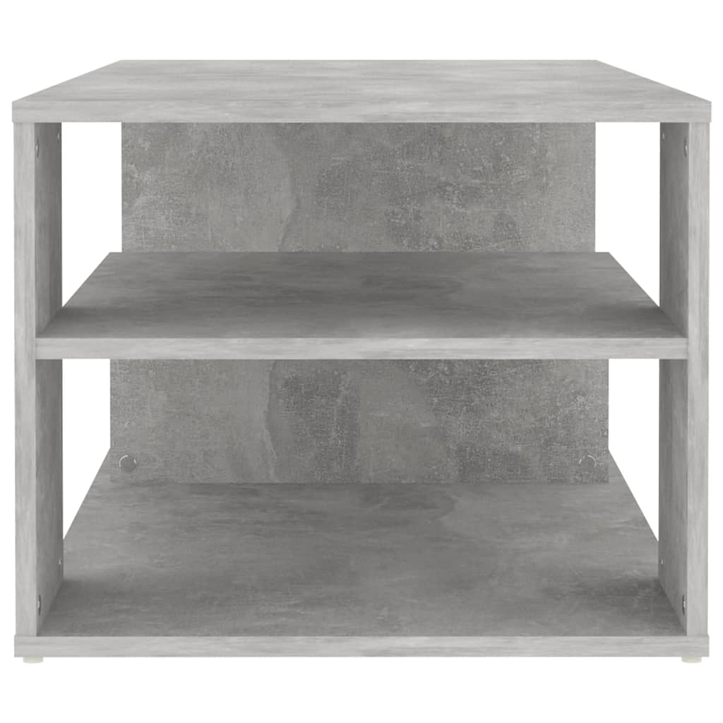 betonszürke szerelt fa dohányzóasztal 100 x 50 x 40 cm
