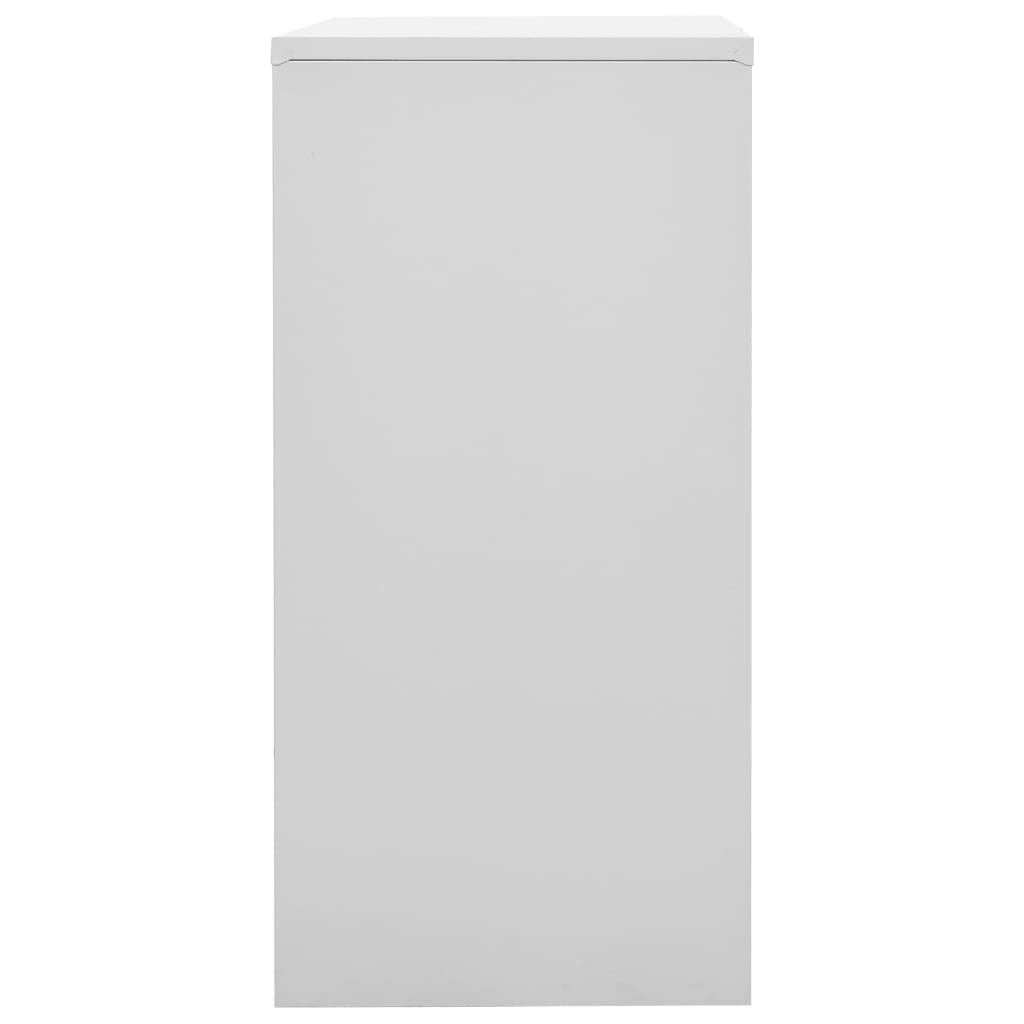 világosszürke-piros acél zárható szekrény 90 x 45 x 92,5 cm