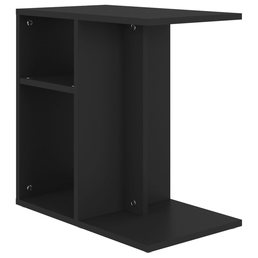 fekete szerelt fa kisasztal 50 x 30 x 50 cm