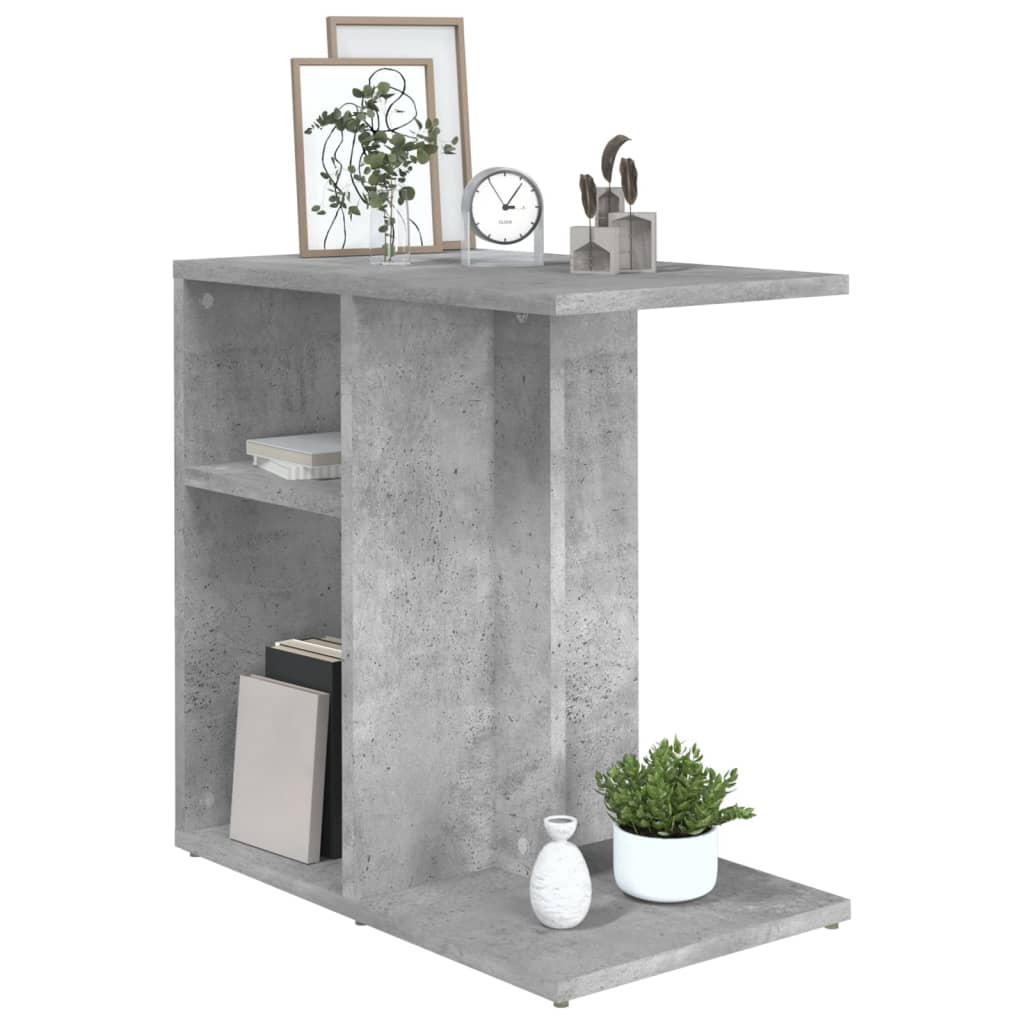 betonszürke forgácslap kisasztal 50 x 30 x 50 cm