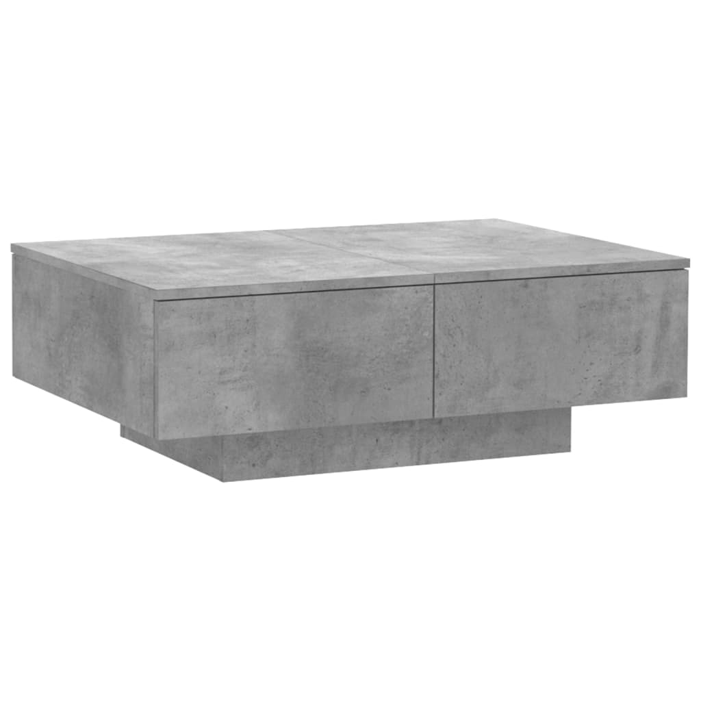 betonszürke szerelt fa dohányzóasztal 90 x 60 x 31 cm