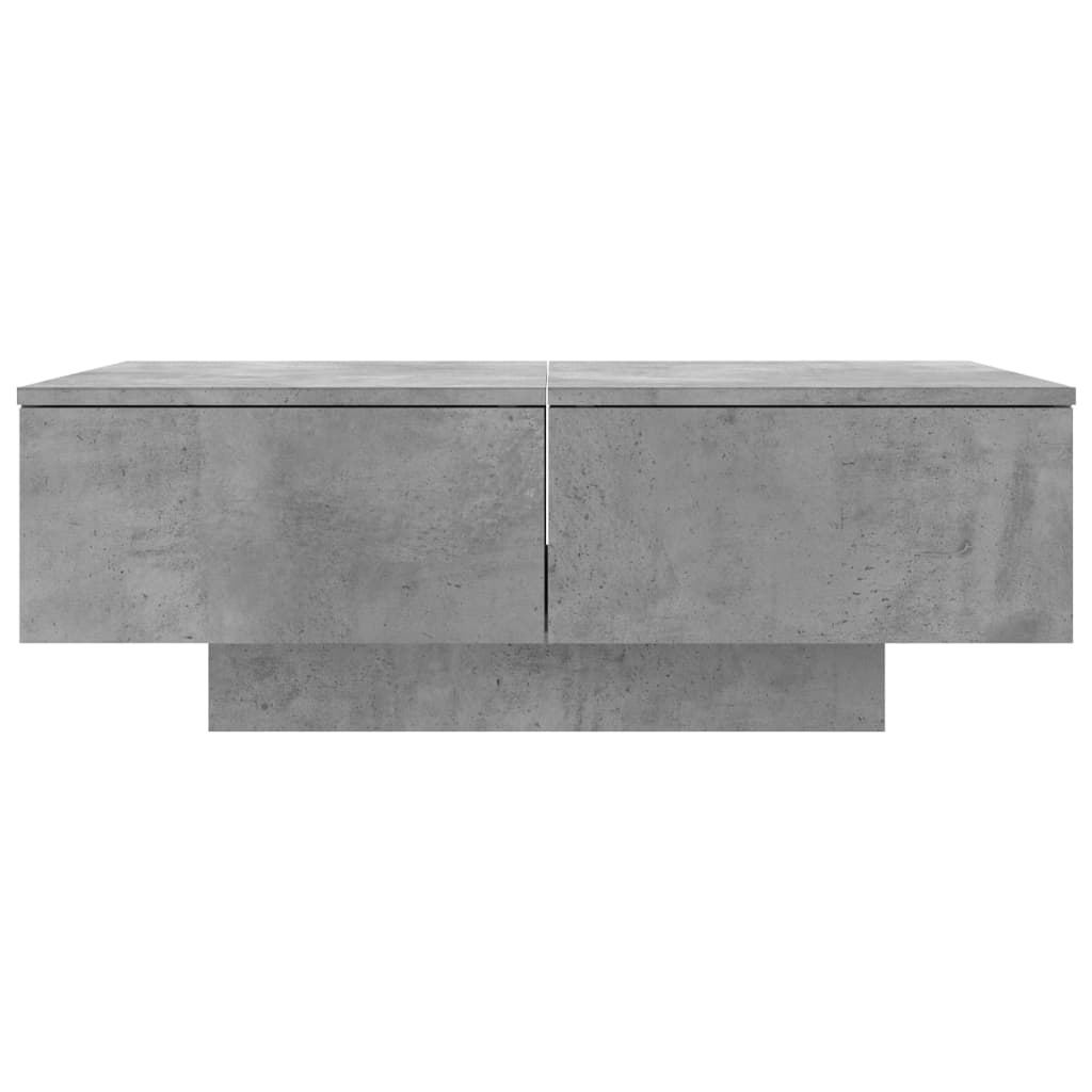 betonszürke szerelt fa dohányzóasztal 90 x 60 x 31 cm