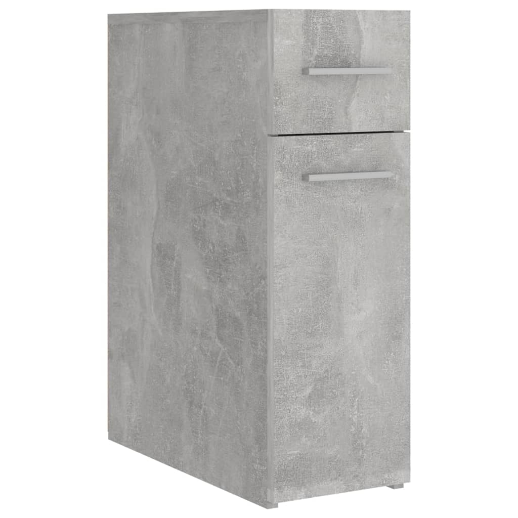 betonszürke szerelt fa patikaszekrény 20 x 45,5 x 60 cm