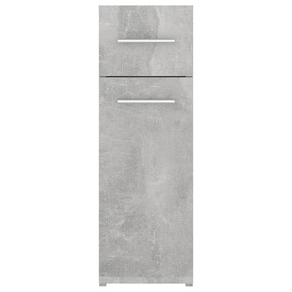betonszürke szerelt fa patikaszekrény 20 x 45,5 x 60 cm