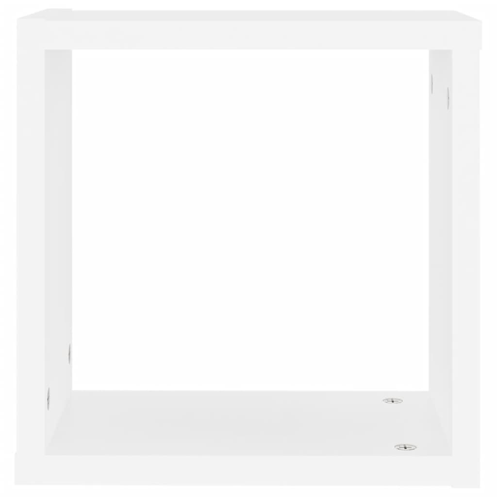 2 db fehér fali kockapolc 30 x 15 x 30 cm
