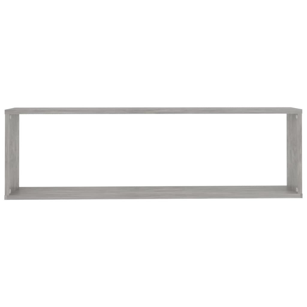 4 db betonszürke szerelt fa fali polc 100 x 15 x 30 cm