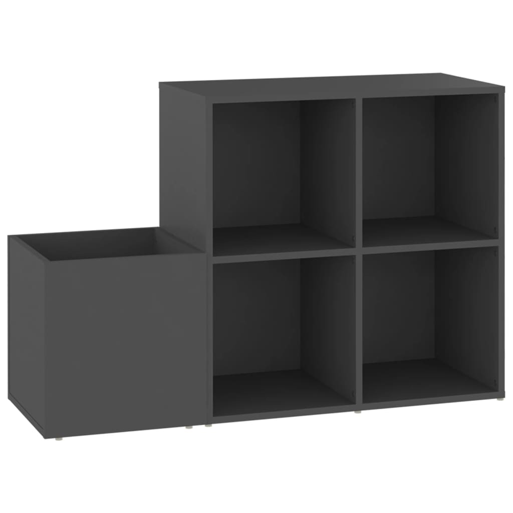 szürke szerelt fa előszobai cipősszekrény 105 x 35,5 x 70 cm