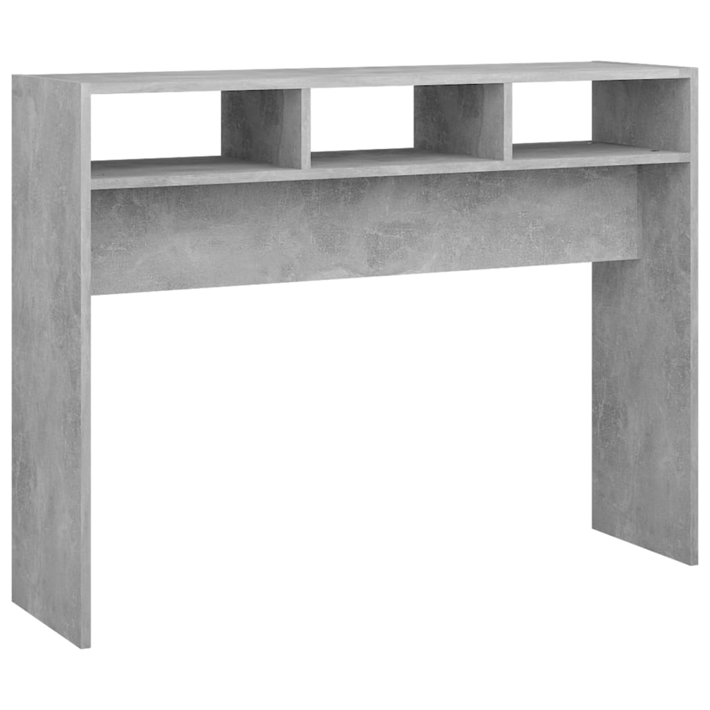 betonszürke szerelt fa tálalóasztal 105 x 30 x 80 cm