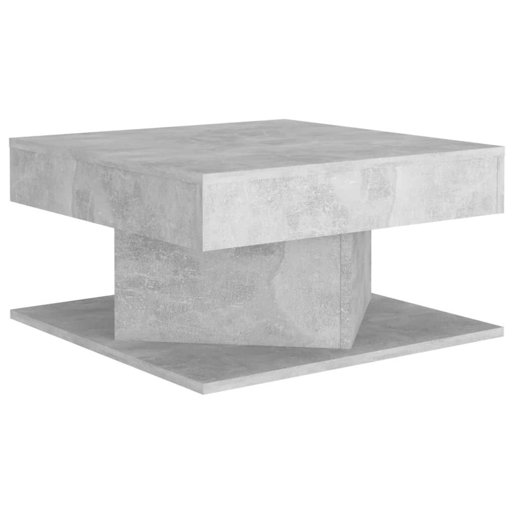 betonszürke szerelt fa dohányzóasztal 57 x 57 x 30 cm