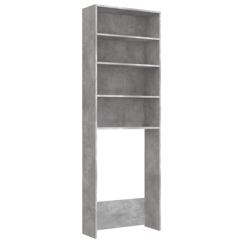 betonszürke mosógépszekrény 64 x 24 x 190 cm