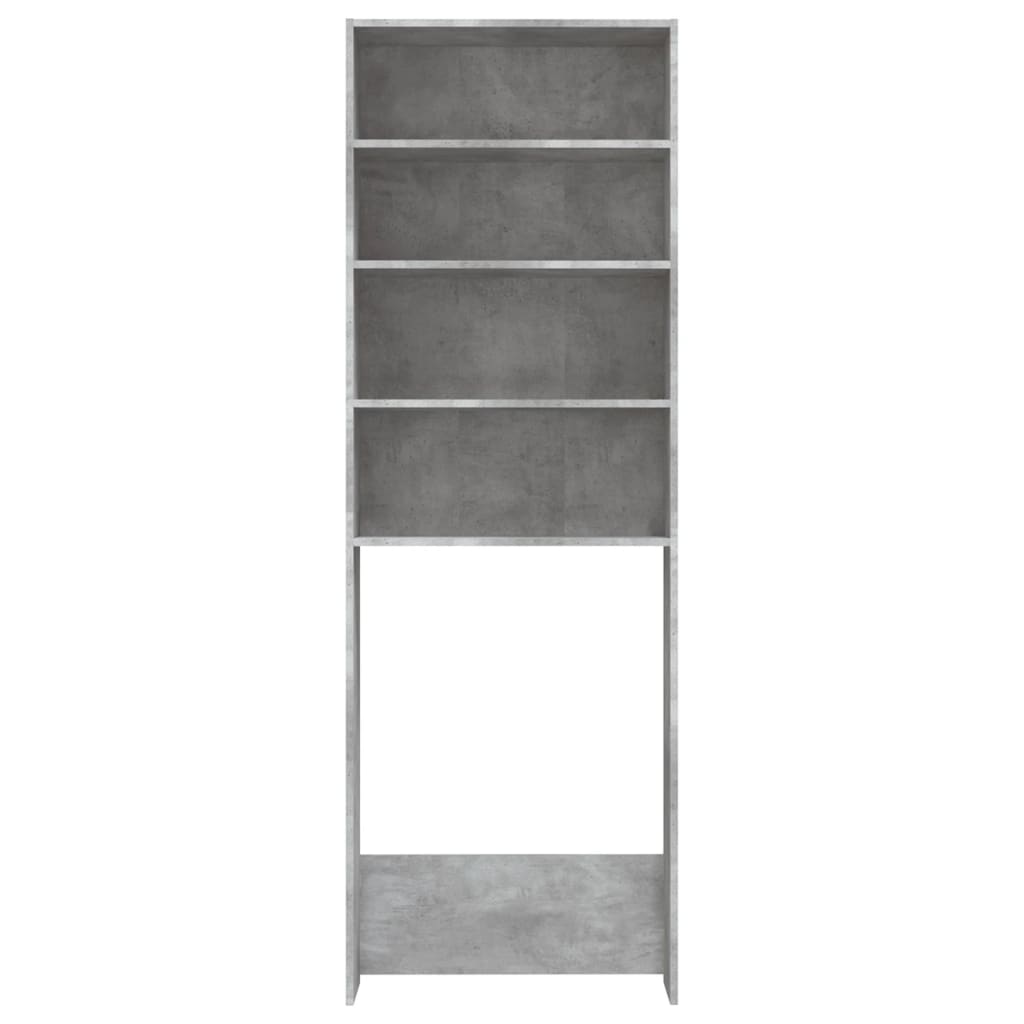 betonszürke mosógépszekrény 64 x 24 x 190 cm