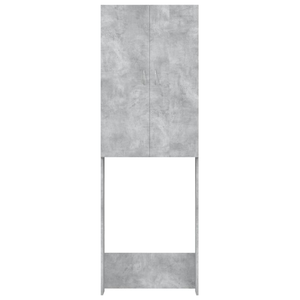 betonszürke mosógépszekrény 64 x 25,5 x 190 cm