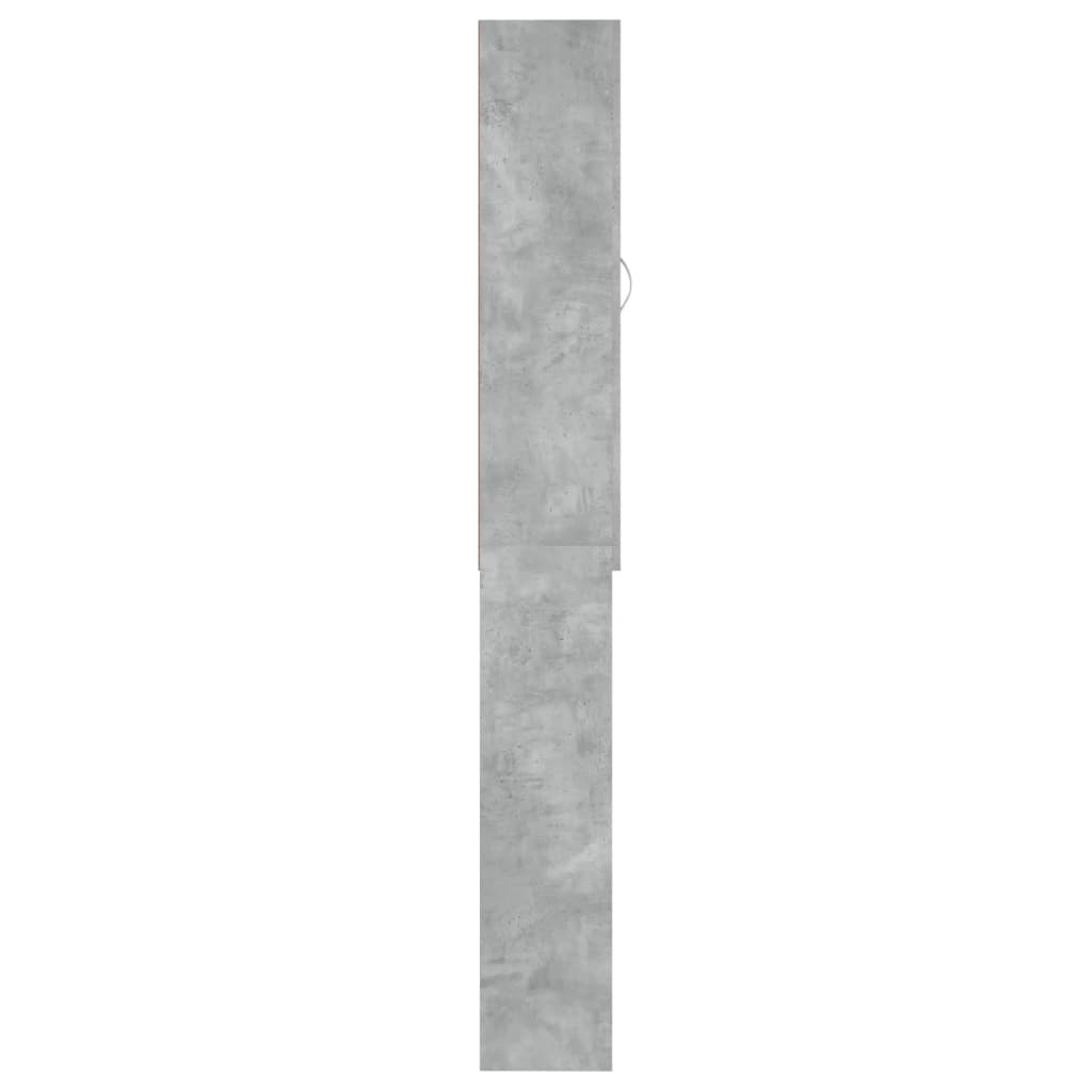 betonszürke mosógépszekrény 64 x 25,5 x 190 cm