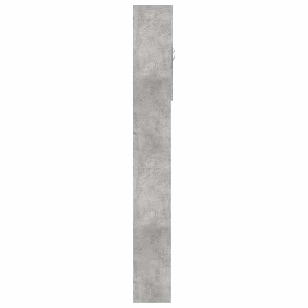 betonszürke mosógépszekrény 64 x 25,5 x 190 cm