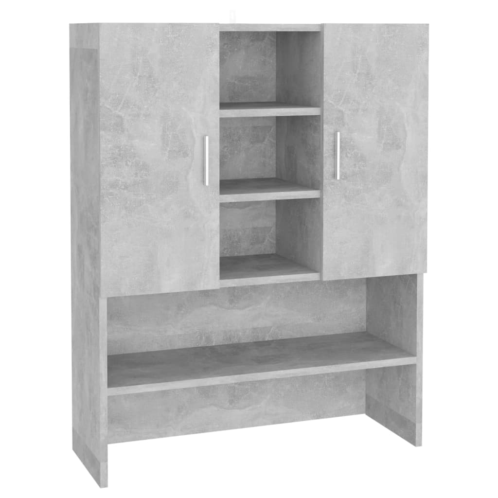 betonszürke mosógépszekrény 70,5 x 25,5 x 90 cm