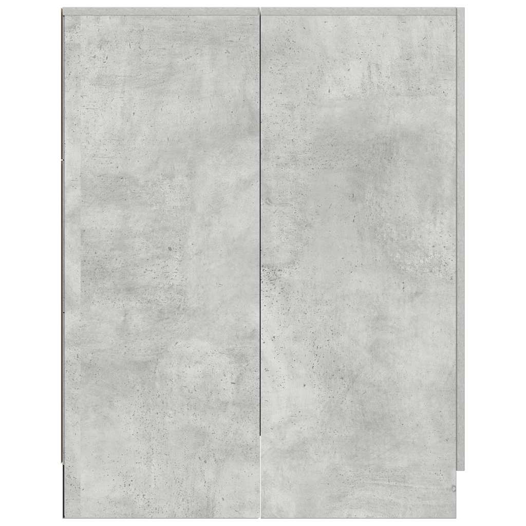 betonszürke mosógépszekrény 71 x 71,5 x 91,5 cm