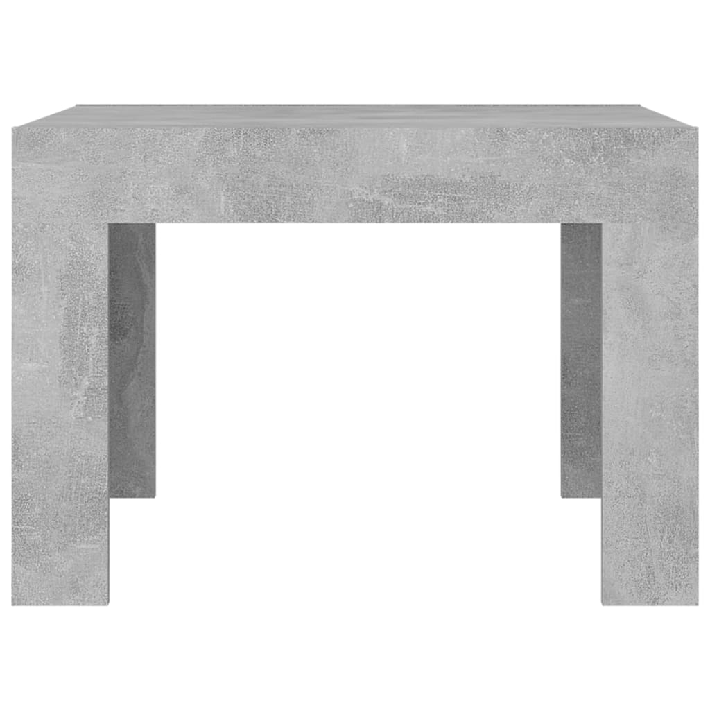 betonszürke szerelt fa dohányzóasztal 50 x 50 x 35 cm
