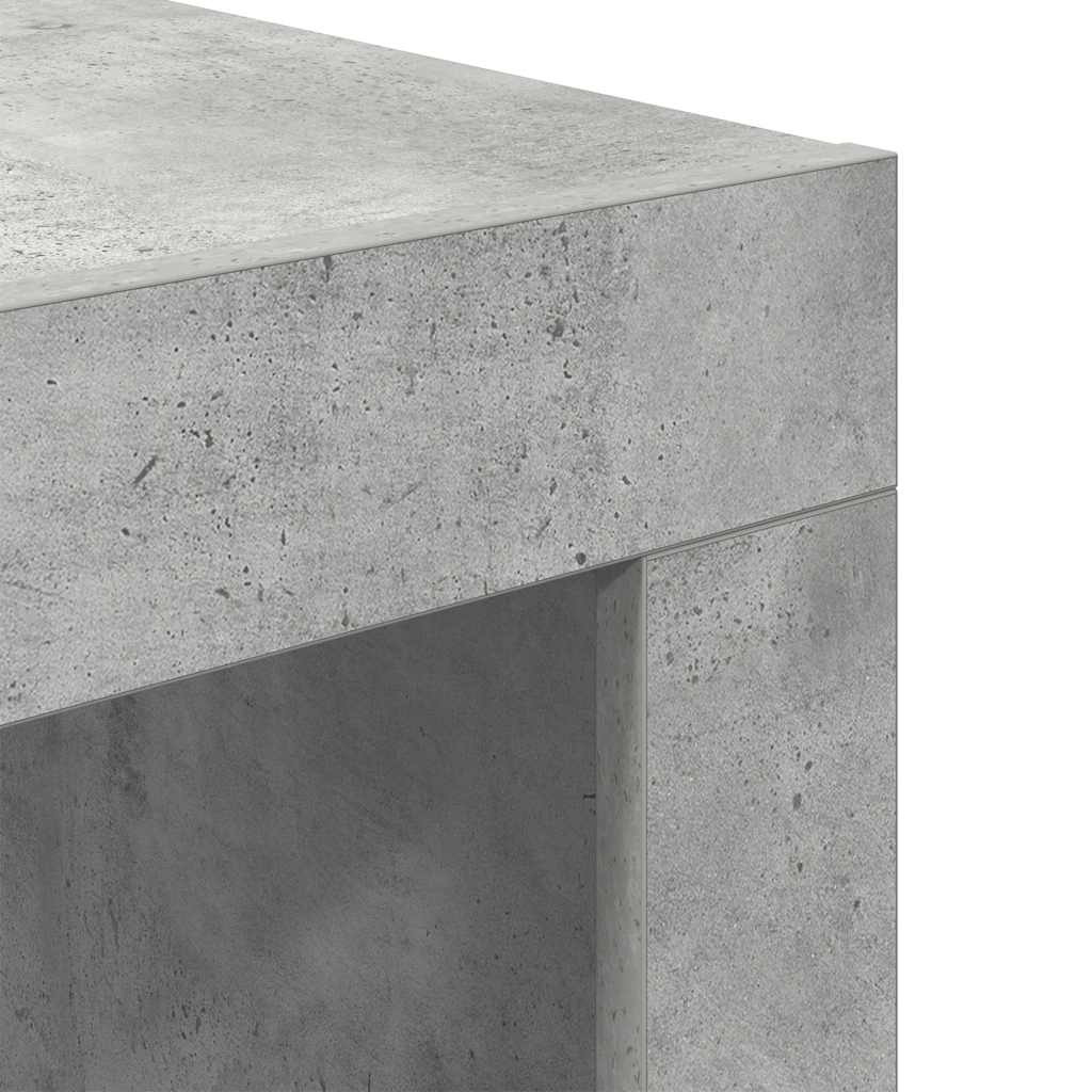 betonszürke szerelt fa dohányzóasztal 50 x 50 x 35 cm
