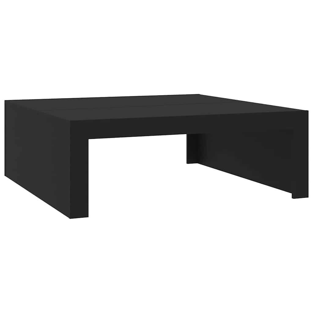fekete szerelt fa dohányzóasztal 100 x 100 x 35 cm