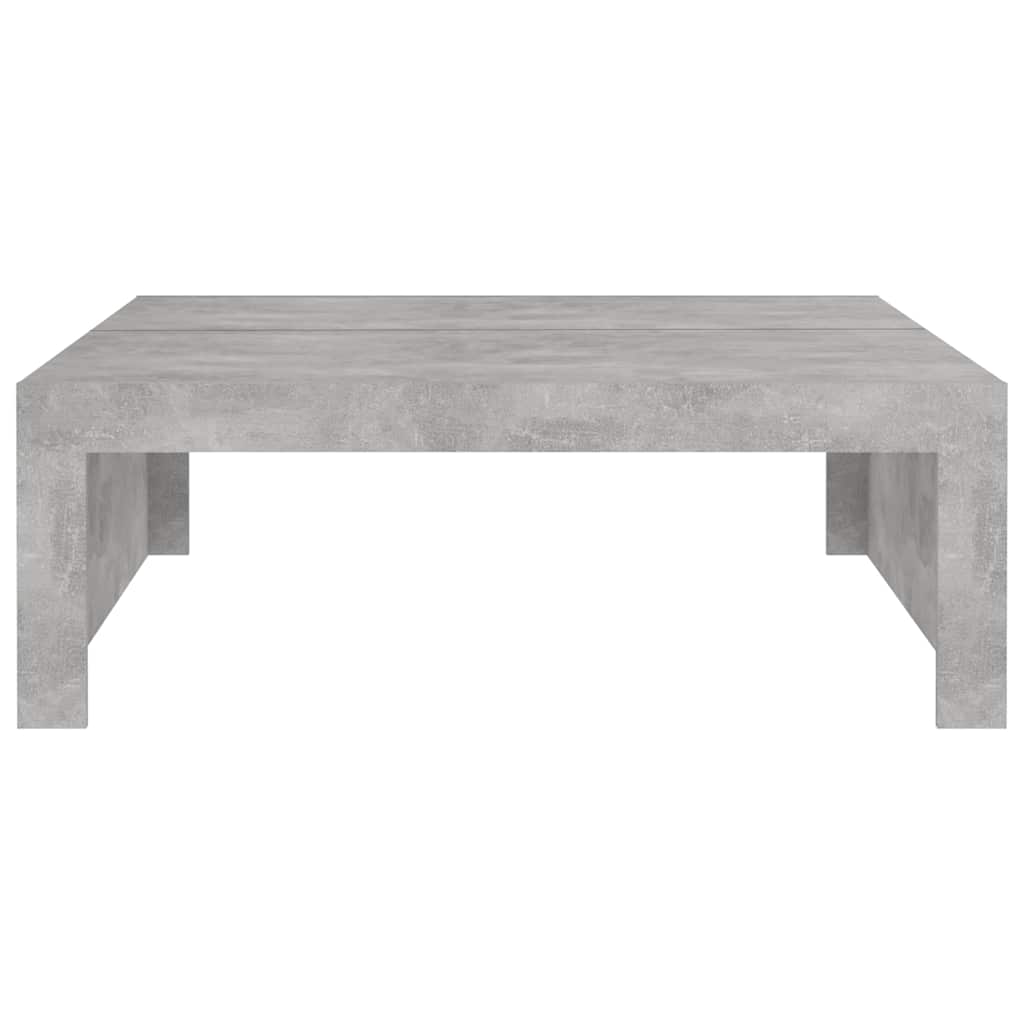 betonszürke szerelt fa dohányzóasztal 100 x 100 x 35 cm