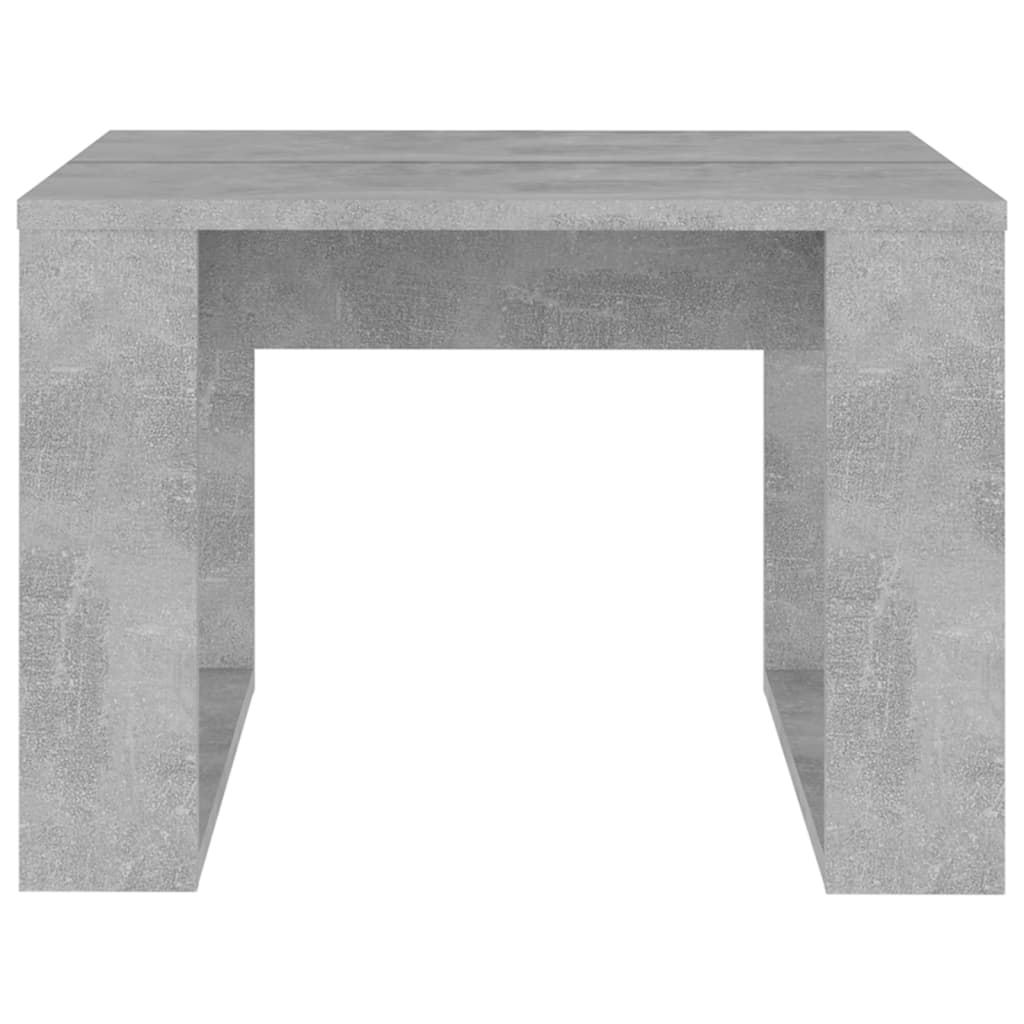 betonszürke szerelt fa kisasztal 50 x 50 x 35 cm