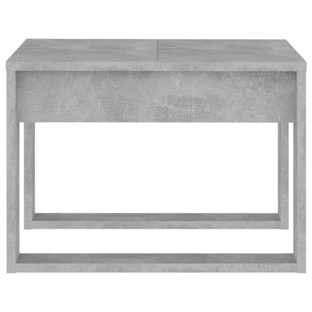 betonszürke szerelt fa kisasztal 50 x 50 x 35 cm