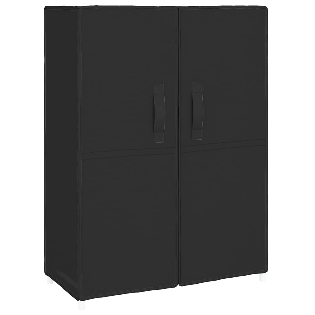 fekete szövet cipősszekrény 60 x 28 x 90 cm
