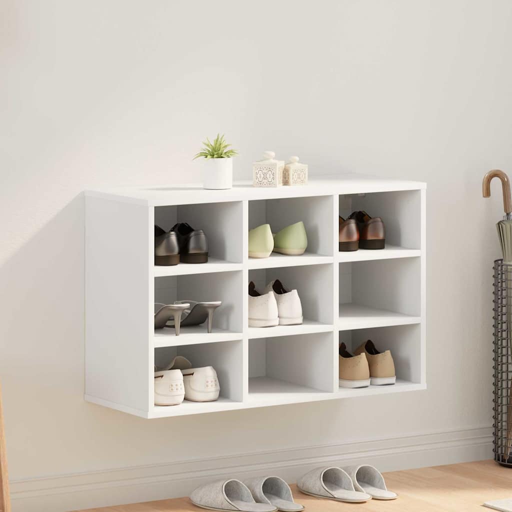 Cipőszekrény polcokkal Fehér 77.5 x 30 x 51 cm Faanyag