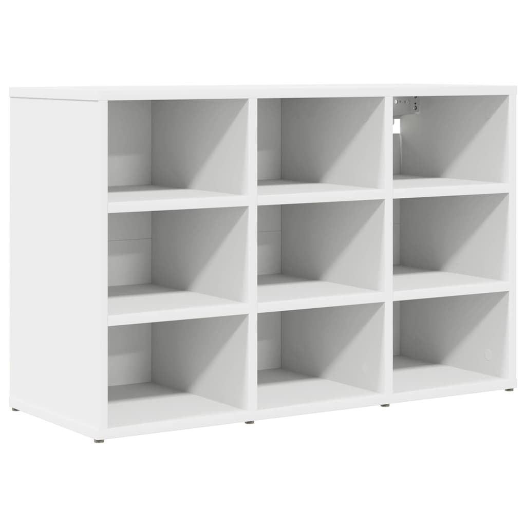 Cipőszekrény polcokkal Fehér 77.5 x 30 x 51 cm Faanyag