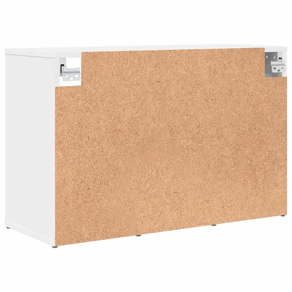 Cipőszekrény polcokkal Fehér 77.5 x 30 x 51 cm Faanyag