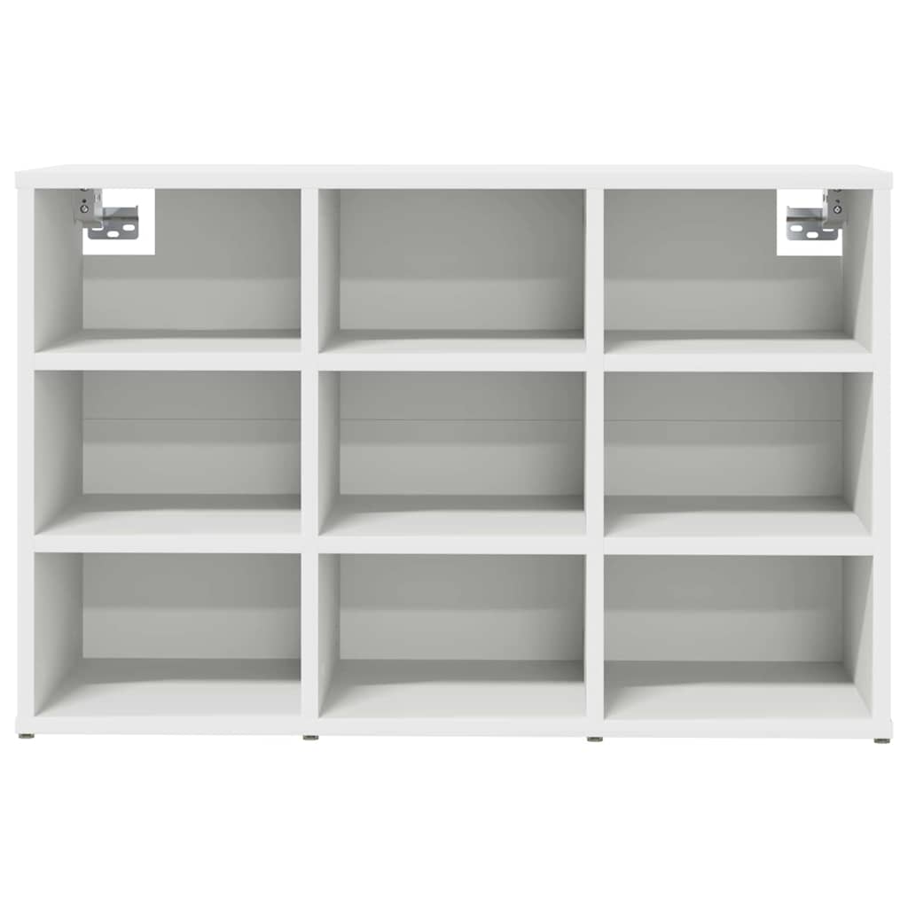 Cipőszekrény polcokkal Fehér 77.5 x 30 x 51 cm Faanyag