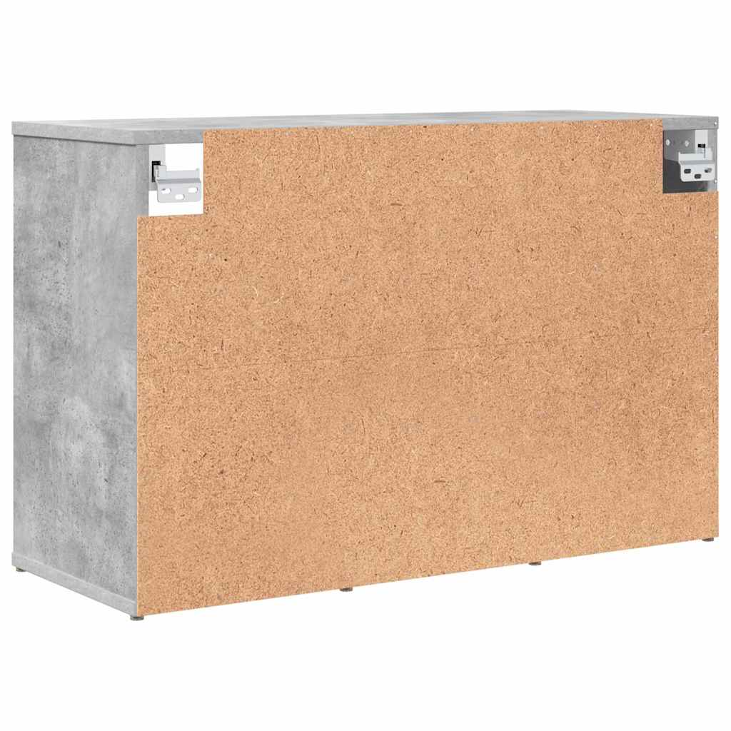 Cipőszekrény polcokkal Beton szürke 77.5 x 30 x 51 cm Faanyag