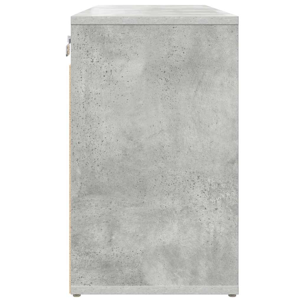 Cipőszekrény polcokkal Beton szürke 77.5 x 30 x 51 cm Faanyag