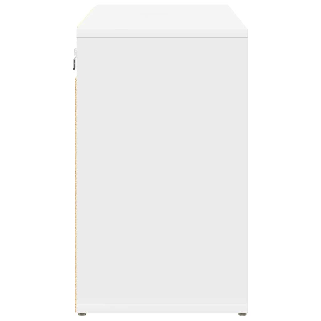 Cipőszekrény polcokkal tárolóval Fehér 103 x 30 x 51 cm Faanyag