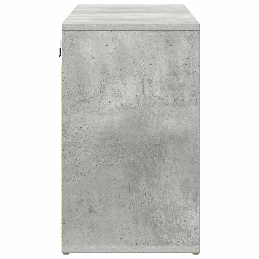 Cipőszekrény polcokkal Beton szürke 103 x 30 x 51 cm Faanyag