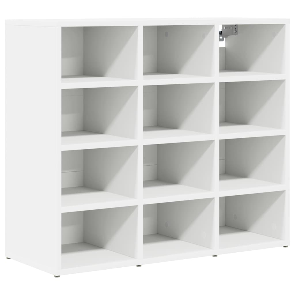 Cipőszekrény polcokkal Fehér 77.5 x 30 x 67 cm Faanyag