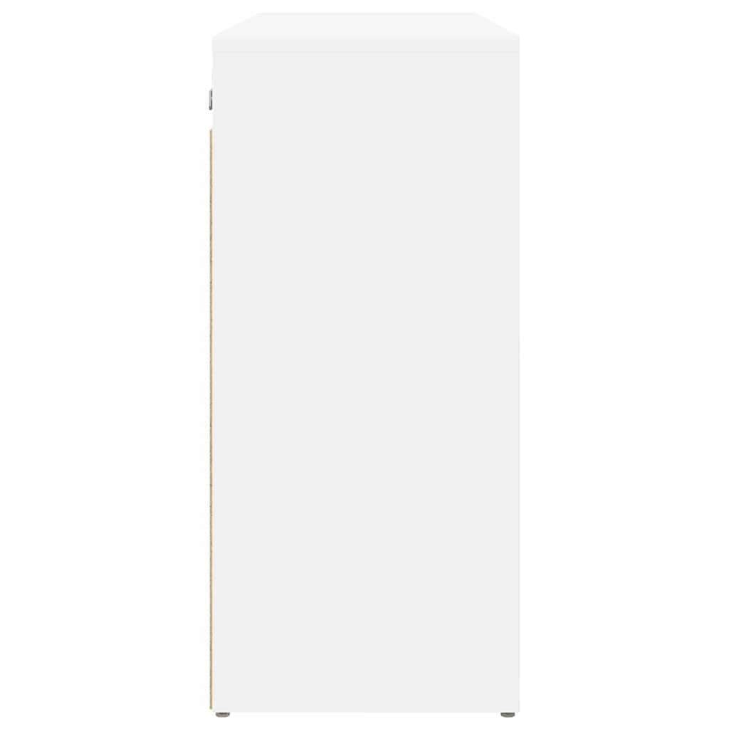 Cipőszekrény polcokkal Fehér 77.5 x 30 x 67 cm Faanyag