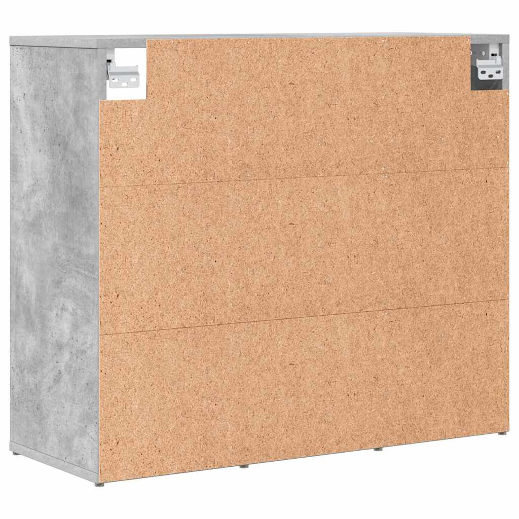 Cipőszekrény polcokkal Beton szürke 77.5 x 30 x 67 cm Faanyag