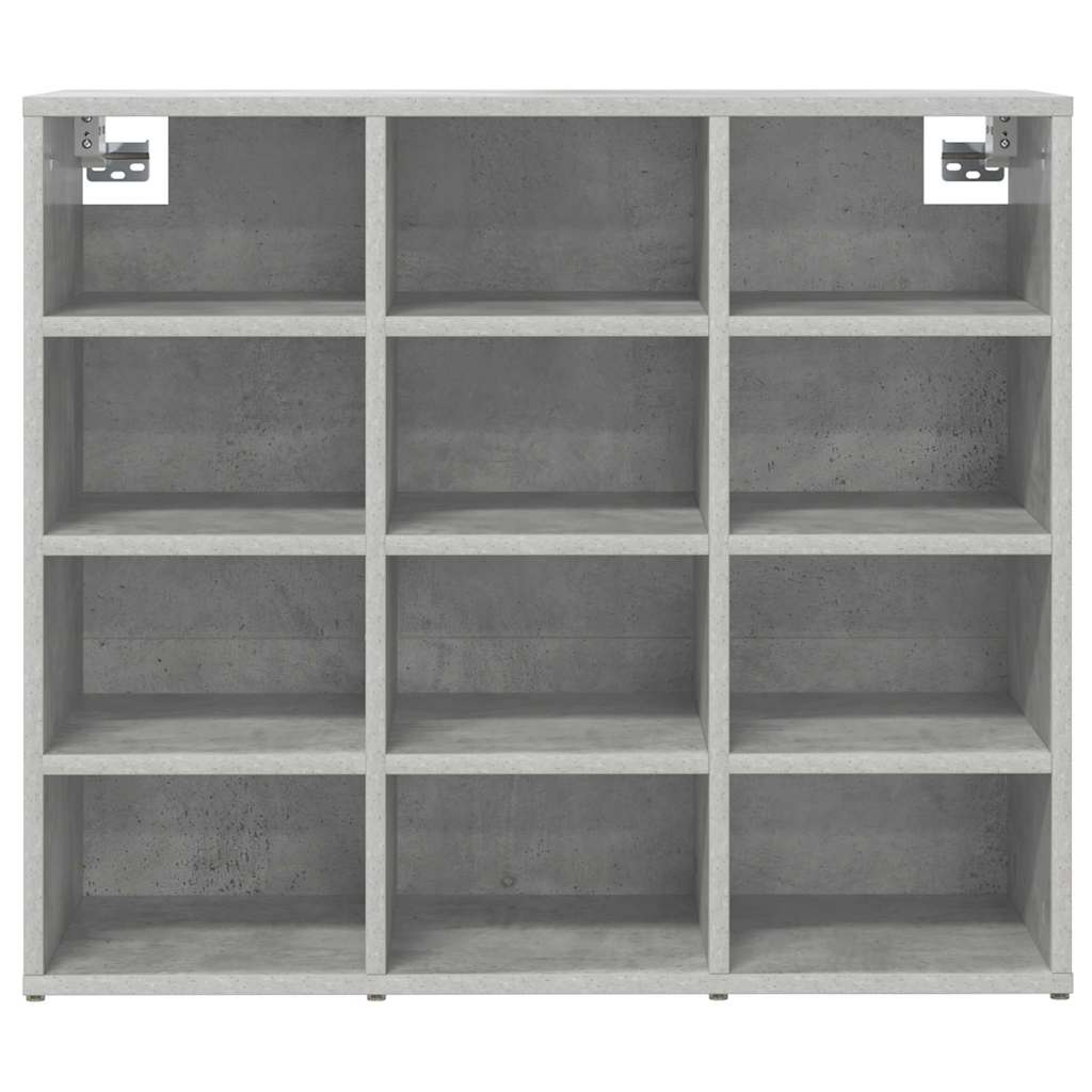 Cipőszekrény polcokkal Beton szürke 77.5 x 30 x 67 cm Faanyag