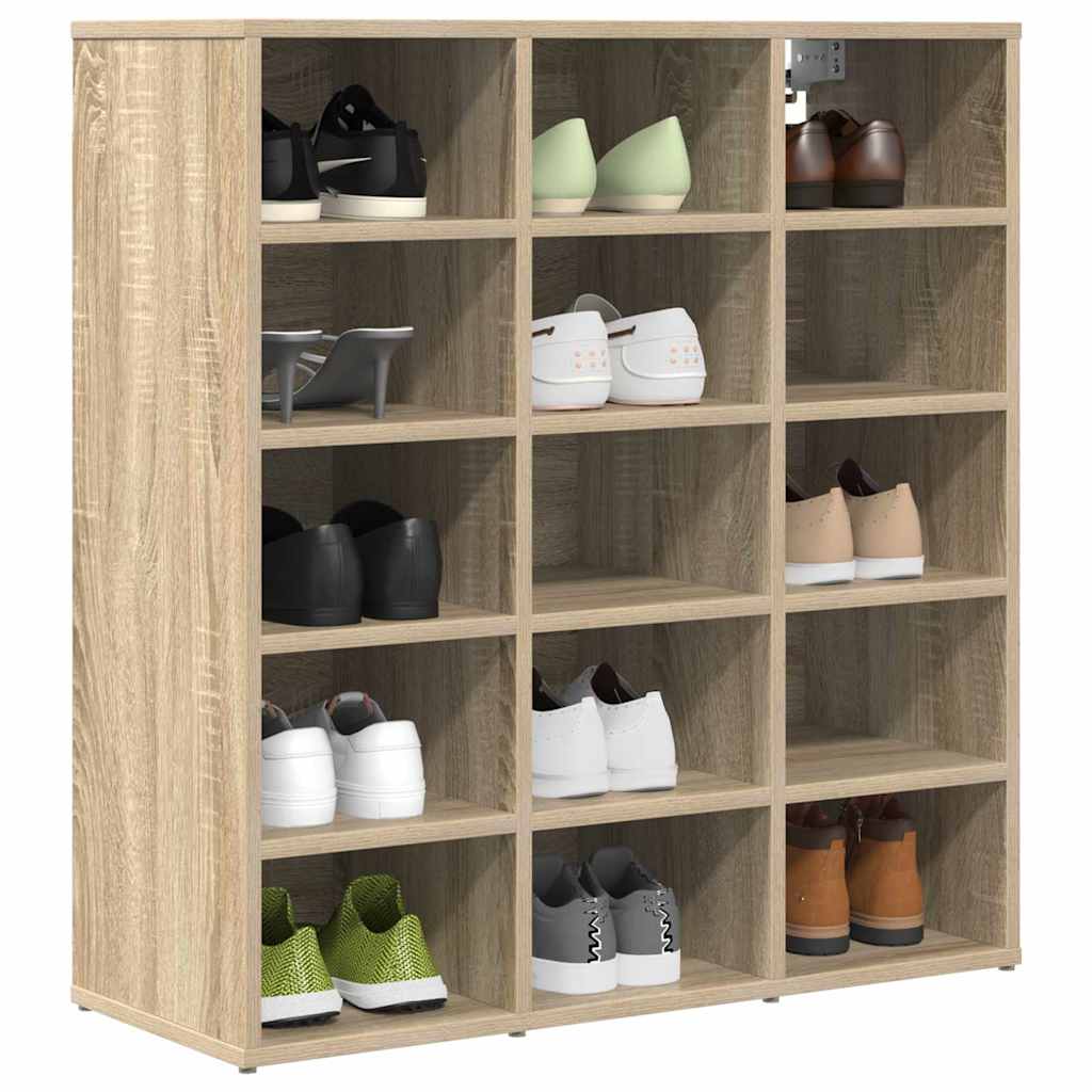 Cipőszekrény polcokkal sonoma tölgy 77.5 x 30 x 83.5 cm Faanyag