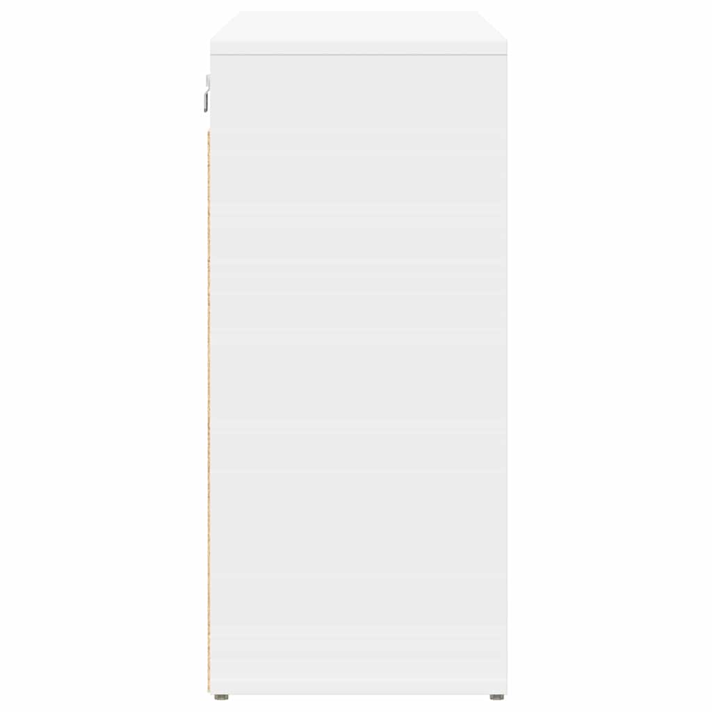 Cipőszekrény polcokkal tárolóval Fehér 103 x 30 x 67 cm Faanyag